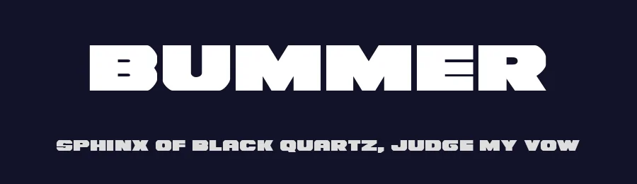 Bummer by Iconian Fonts — Display Font — thumbnail 2