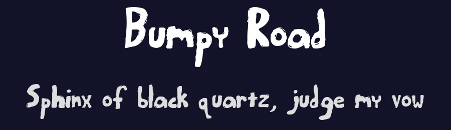 Bumpy Road by Bionic Type — Decorative Font — thumbnail 2