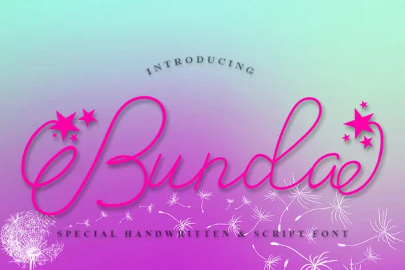 Bunda Font by Slenting Art by Slenting Art — Script Handwritten Font