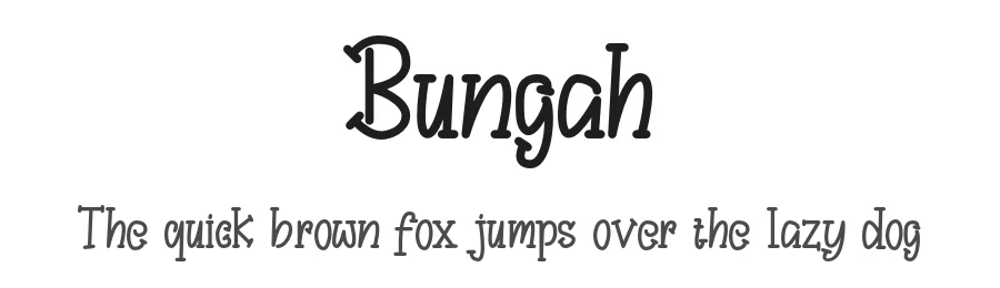 Bungah by Nur Solikh — Decorative Font
