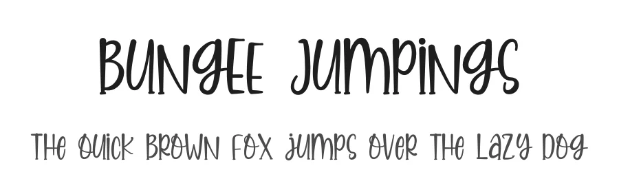 Bungee Jumpings by Supersemar Letter β Decorative Font