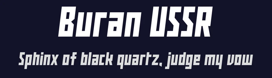 Buran USSR by Denis Sherbak — Decorative Font — thumbnail 2