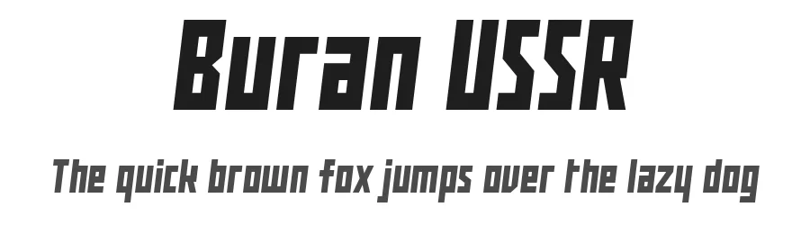 Buran USSR by Denis Sherbak — Decorative Font