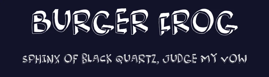 Burger Frog by Pizzadude — Decorative Font — thumbnail 2