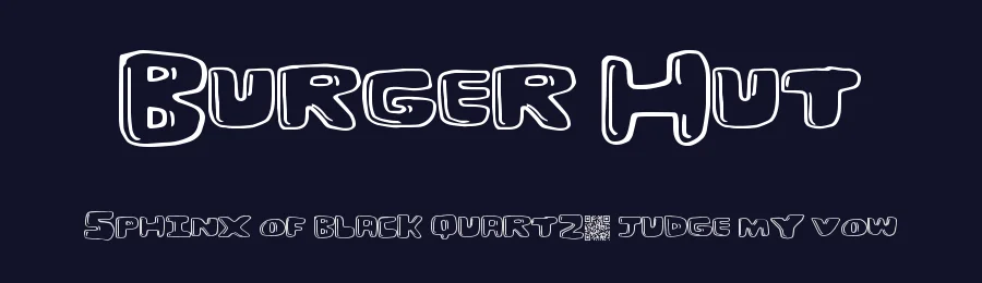 Burger Hut by Xerographer Fonts — Decorative Font — thumbnail 2