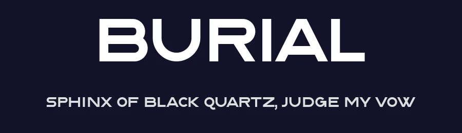 Burial by Vladimir Nikolic — Sans Serif Font — thumbnail 2