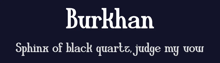 Burkhan by Gilang Ternadho — Decorative Font — thumbnail 2