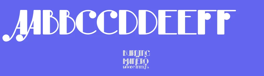 Burning Manero by Woodcutter — Decorative Font — thumbnail 3