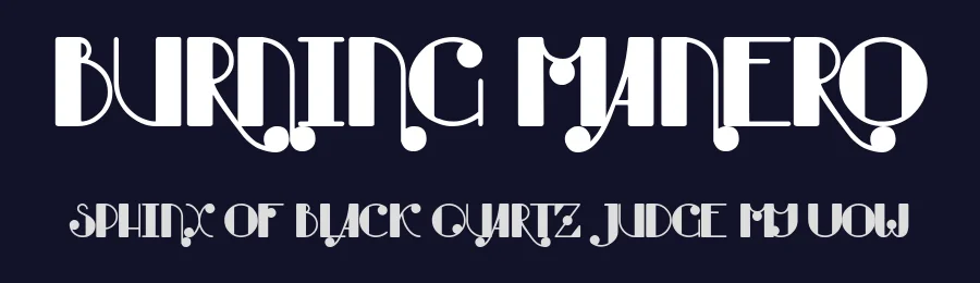 Burning Manero by Woodcutter — Decorative Font — thumbnail 2