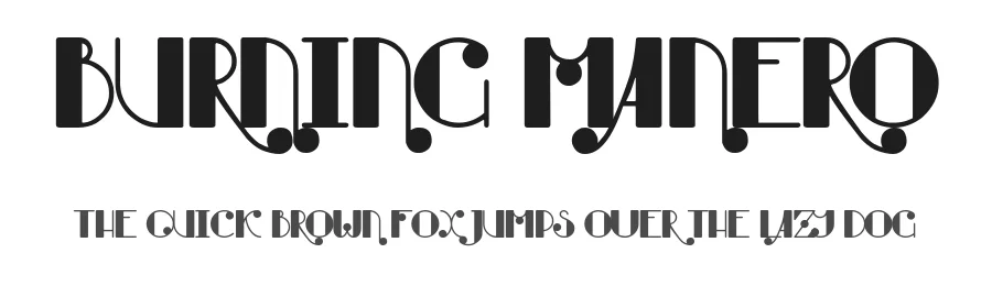 Burning Manero by Woodcutter — Decorative Font