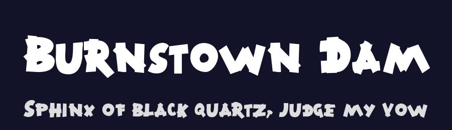 Burnstown Dam by Typodermic Fonts — Decorative Font — thumbnail 2