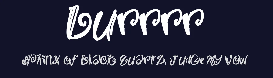 Burrrr by Des Gomez — Decorative Font — thumbnail 2