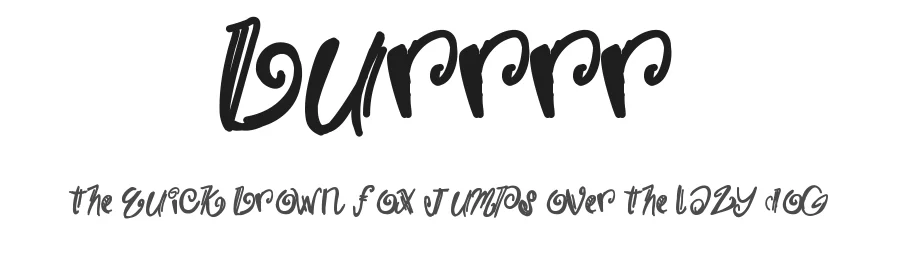 Burrrr by Des Gomez — Decorative Font