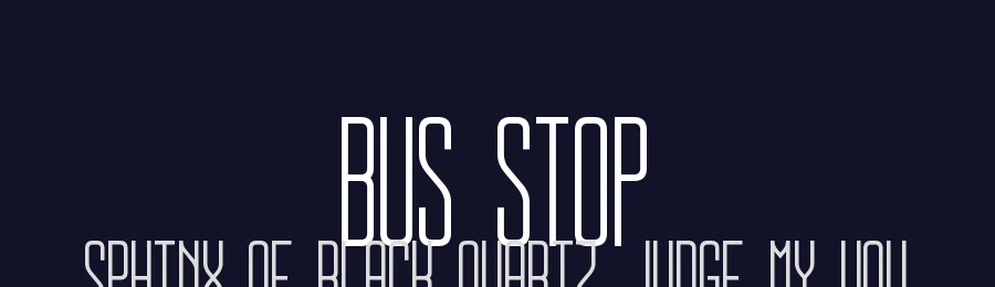 Bus Stop by Jeff Bensch — Sans Serif Font — thumbnail 2
