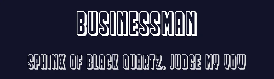 Businessman by Vladimir Nikolic — Decorative Font — thumbnail 2