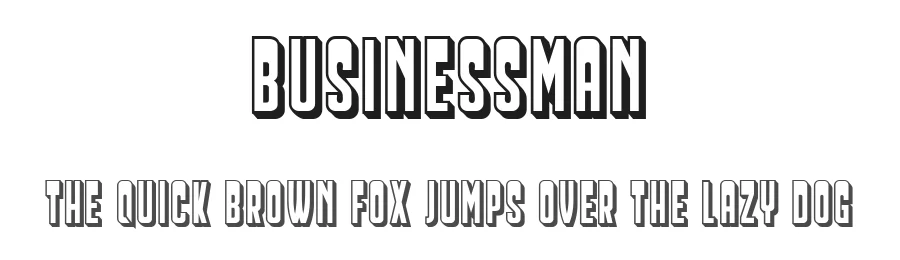 Businessman by Vladimir Nikolic — Decorative Font