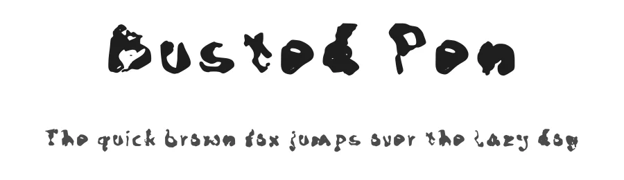 Busted Pen by Graphics Bam — Decorative Font