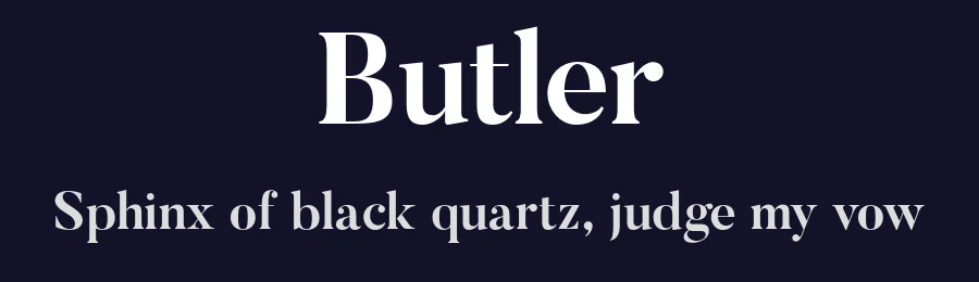 Butler by Fabian De Smet — Serif Font — thumbnail 2