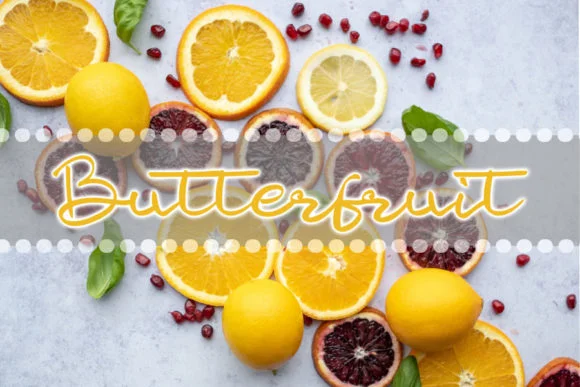 Butter Fruit Font by muhawk47 — Script Handwritten Font