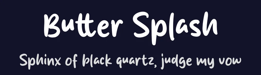 Butter Splash by MJType — Script Handwritten Font — thumbnail 2