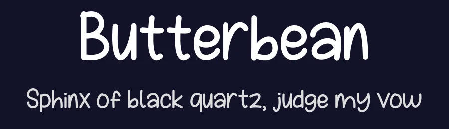 Butterbean by Sandylukee — Decorative Font — thumbnail 2