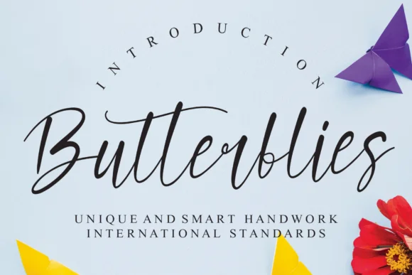 Butterflies Font by Misterletter.co by Misterletter.co — Script Handwritten Font