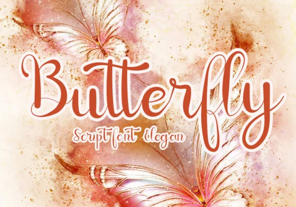 Butterfly Font by Almahyra Studio by Almahyra Studio — Script Handwritten Font