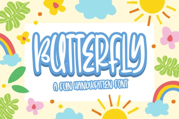 Butterfly Font by Creative Zone by Creative Zone — Script Handwritten Font