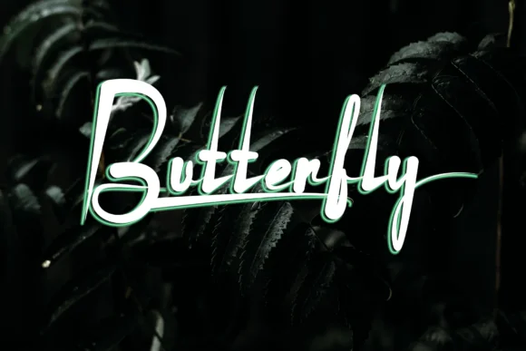 Butterfly Font by Designvector10 by Designvector10 — Script Handwritten Font
