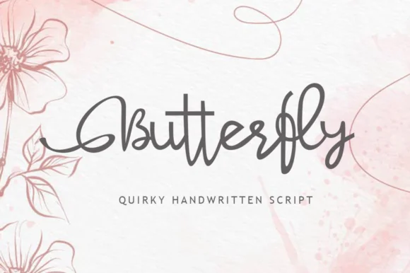 Butterfly Font by Gatra Std by Gatra Std — Script Handwritten Font
