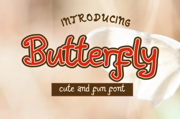Butterfly Font by pandanwangi by pandanwangi β Script Handwritten Font