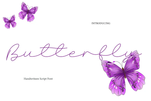 Butterfly Font by PAYJHOshop by PAYJHOshop — Script Handwritten Font