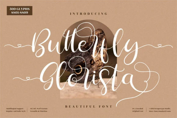 Butterfly Glorista Font by Perspectype — Script Handwritten Font