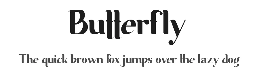 Butterfly by peterdraw — Serif Font
