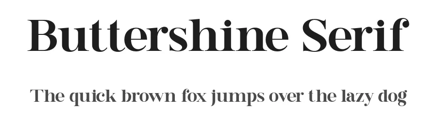 Buttershine Serif