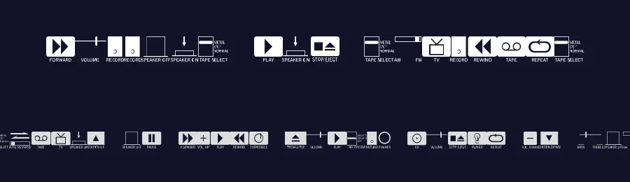 Buttons and Switches by Jeff Levine — Dingbats Font — thumbnail 2