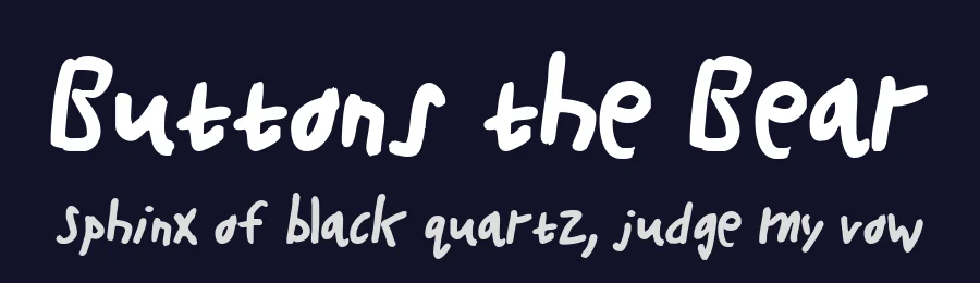 Buttons the Bear by Iconian Fonts — Script Handwritten Font — thumbnail 2