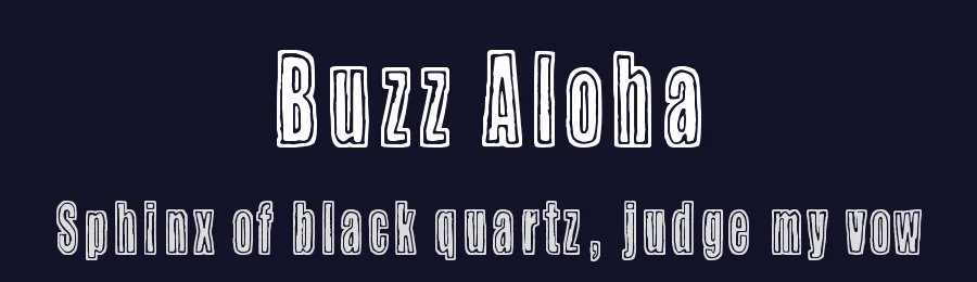 Buzz Aloha by Juha Korhonen — Decorative Font — thumbnail 2