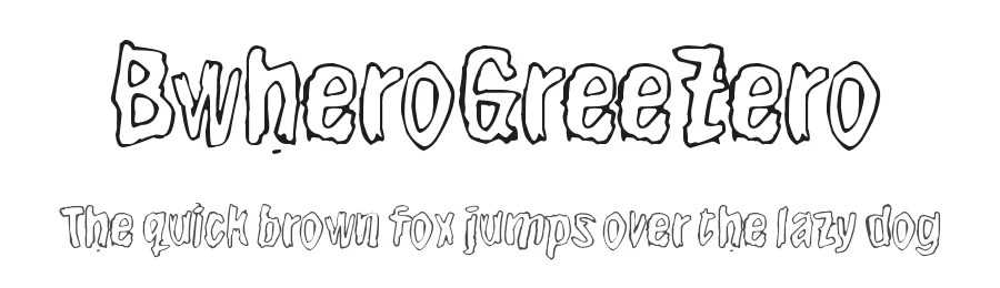 BwheroGreeZero by Juha Korhonen โ Decorative Font