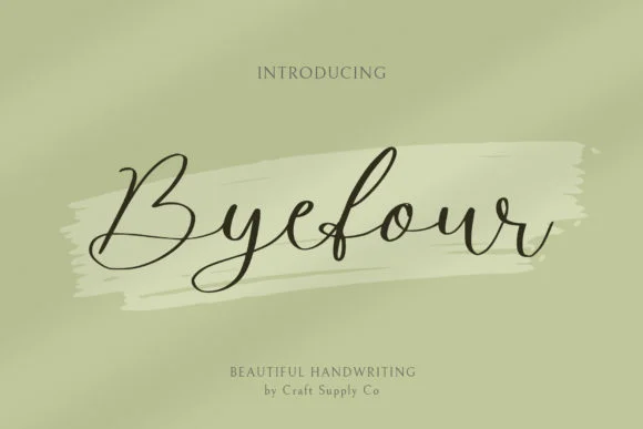 Byefour Font by craftsupplyco — Script Handwritten Font