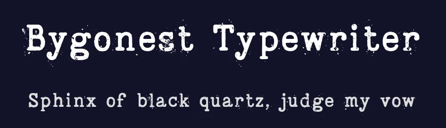 Bygonest Typewriter by Edignwn Type — Decorative Font — thumbnail 2