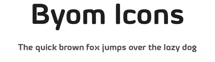 Byom Icons by Zetafonts — Dingbats Font