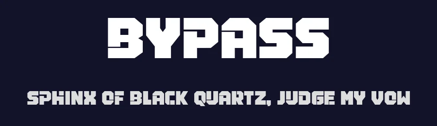 Bypass by Vladimir Nikolic — Display Font — thumbnail 2