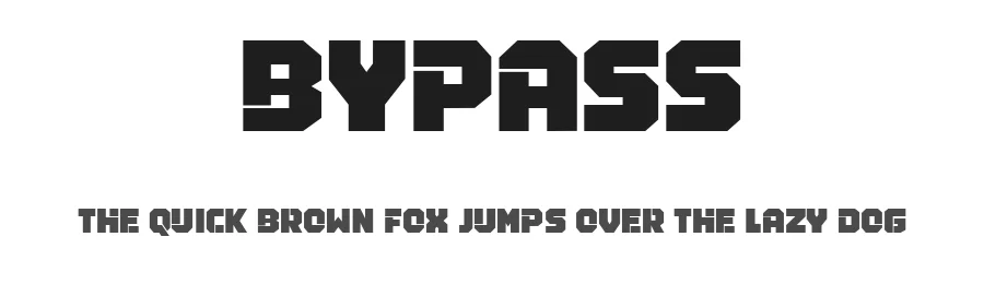 Bypass by Vladimir Nikolic — Display Font