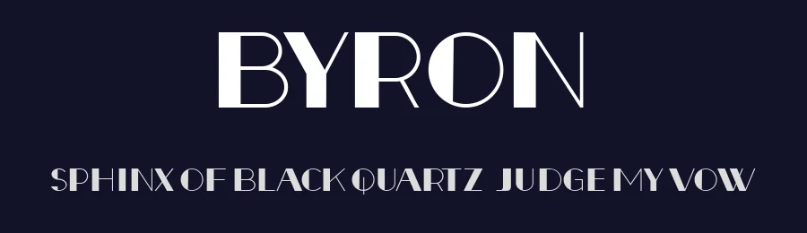 Byron by Vladimir Nikolic — Decorative Font — thumbnail 2