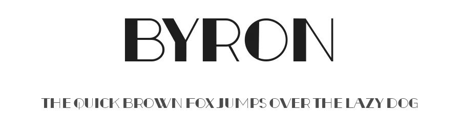 Byron by Vladimir Nikolic — Decorative Font