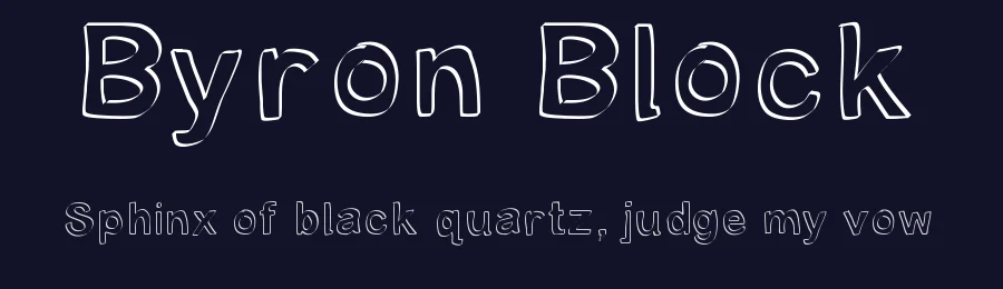 Byron Block by Lake Effect Doll Rescue — Decorative Font — thumbnail 2