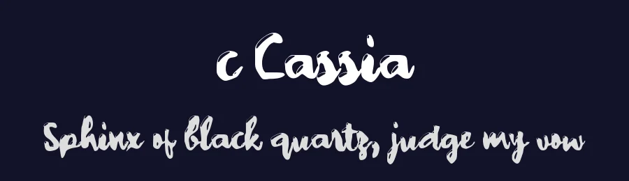 c Cassia by wepfont.com — Script Handwritten Font — thumbnail 2