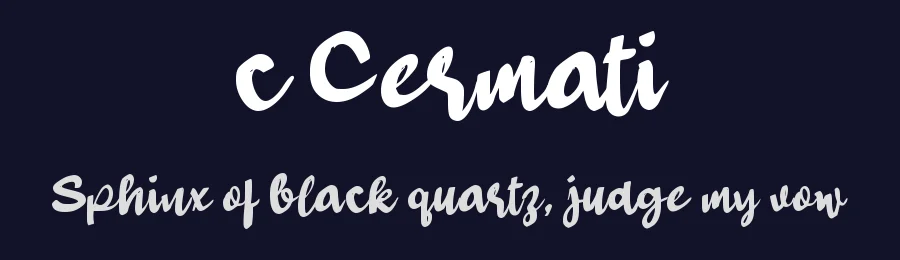 c Cermati by wepfont.com — Script Handwritten Font — thumbnail 2
