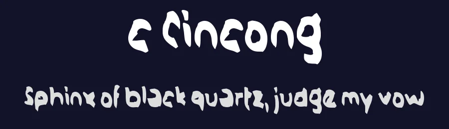 c Cincong by wepfont.com — Script Handwritten Font — thumbnail 2